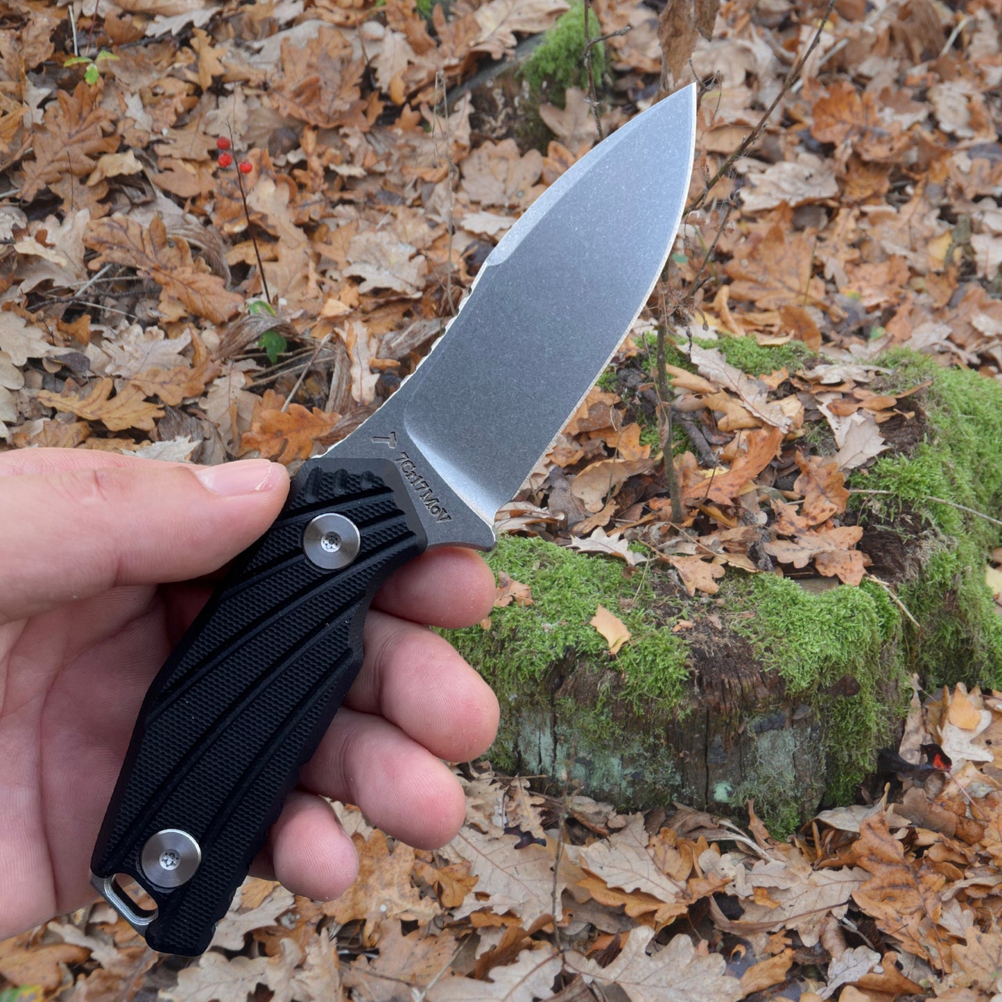 J.E Made Falcon III Fixed Blade Survival Knife ( 7Cr17MoV Blade)